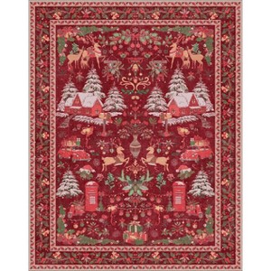 Abynow Geometric Modern Loomed Machine Washable Area Rug - 1 of 4