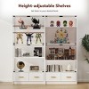Skyzoo 5-Tier Glass Display Cabinet with LED Lights & Adjustable Shelves & 2 Drawers, Curio Cabinet for Home & Office - 3 of 4