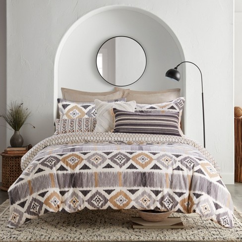 Pickford Blue Twin Comforter Set - Taupe, Blue & Cream - Levtex Home