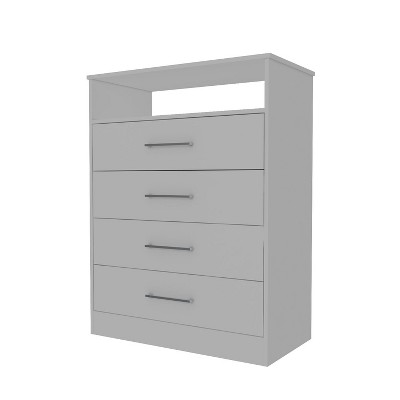 NicBex 4 Drawer Dresser for Bedroom,Modern Style Drawers with Silver Pull Handle,Dressers for Kids Room,Living Room,Entry and Hallway