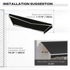 PAGED Retractable Door Awning Water-Resistant Fabric Awning for Door Entrance Aluminum Frame for Gardens, Yard - 2 of 4