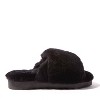 EZ Feet Women's Genuine Shearling X-Band Fuzzy Slide Slipper - 3 of 4