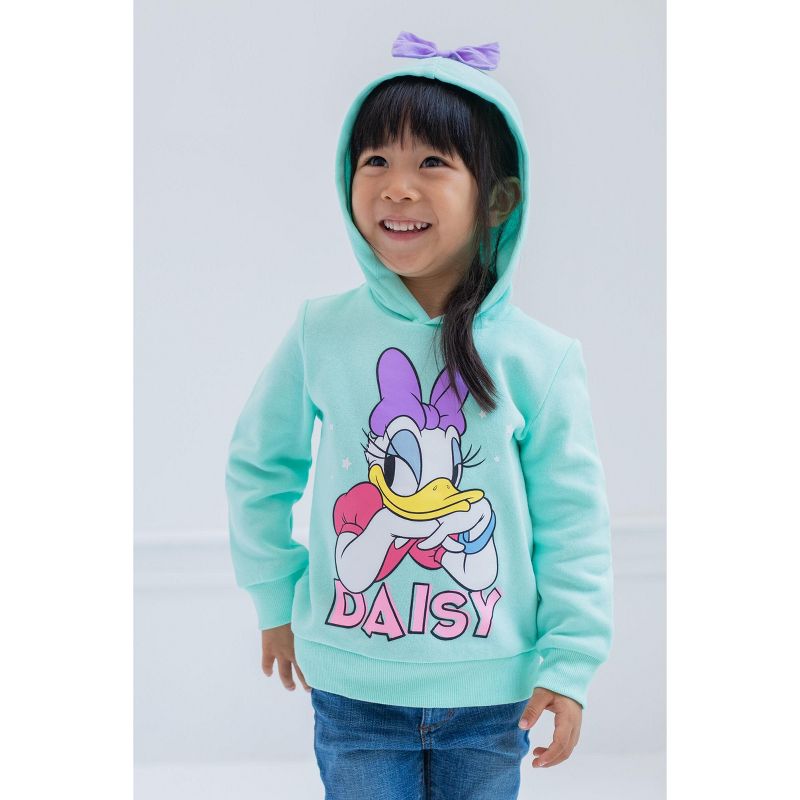 Disney Minnie Mouse Mickey Goofy Donald Duck Daisy Girls Pullover Hoodie Toddler, 2 of 6