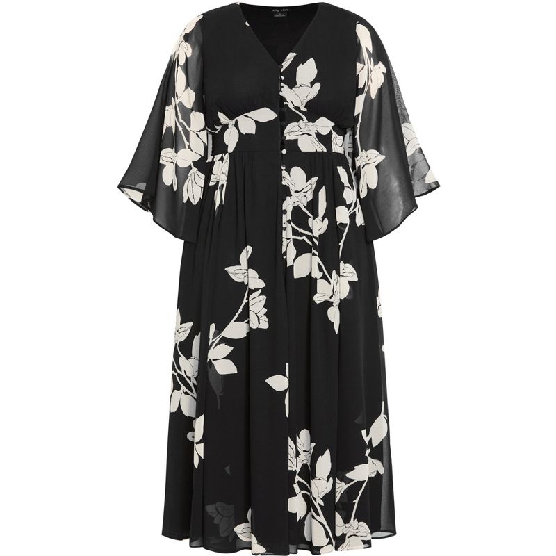 Women's Plus Size Katalina Floral Maxi Dress - black | CITY CHIC, 4 of 7