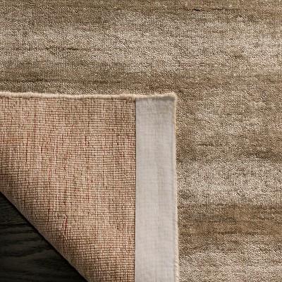 Sandstone 6' x 9' Hand-Knotted Wool and Viscose Area Rug
