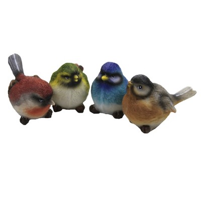 Home Decor 2.0" Bright Rainbow Birds Figurine Wings  -  Decorative Figurines