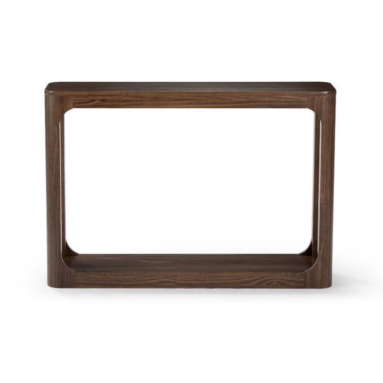 Plank+Beam 46" Forma Console Table, Solid Wood Rounded Edge Sofa Table with Storage Shelves, Narrow Entryway Table, 2 of 6