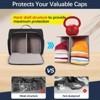 20-24 Capacity Hat Organizer Bag – Hard Shell Baseball/Snapback Cap Carrier, Suitable for Travel & Moving Storage - 2 of 4