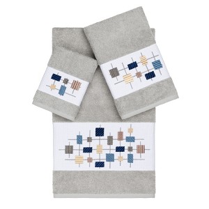 Linum Home Textiles 100% Turkish Cotton KHLOE Embellished Towel Set - 1 of 4