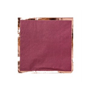 Jollity & Co. - Mauve Cocktail Napkins - Pack of 20 Paper Napkins - 1 of 2