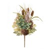 Foliage Berry Cone Bush Set of 2 – 23H Polyester Green Brown – Seasonal Fall Accent – By Melrose - 2 of 3