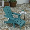 Merrick Lane Adirondack Chair with Cup Holder and Pull Out Ottoman, All-Weather HDPE Indoor/Outdoor Lounge Chair - 4 of 4