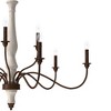 Hunter 40" Teren Ceiling Light Distressed White Textured Rust Chandelier - 9 Bulb Indoor Fixture for Elegant Spaces - 4 of 4