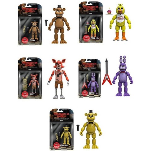 Funko Five Nights At Freddy s 5 inch Action Figures set Of 5 freddy Chica Foxy Bonnie And Golden Freddy. Target