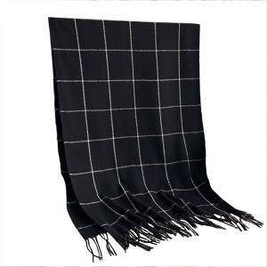 Anna-Kaci Plaid Winter Scarf Soft Warm Woven Long Shawl with Fringe Edges 78.5×23.5 Inches - 1 of 4