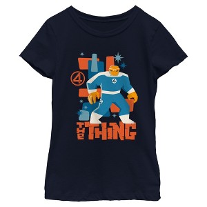 Girls The Fantastic Four: First Steps Retro the Thing T Shirt - 1 of 4