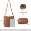 CLUCI Purses for Women, Vegen Leather Crossbody Bags for Woman Trendy, 2PCS Hobo Handbag with 2 Adjustable Guitar Strap - 3 of 3