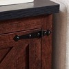 Kumasinova 23.9" Retro Farmhouse End Table with Doors&Adjustable Shelves,Rectangular Nightstand Rustic Sofa Side Table for Living Room&Bedroom - 4 of 4
