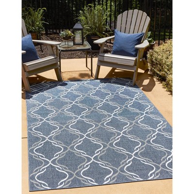Unique Loom Outdoor Trellis Collection Area Rug - Parmaklik (' " x ' "  )