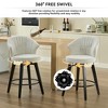 Resenkos Counter Bar Stools, Counter Stool,Set of 2 Counter Height Swivel Bar Stools with Wide Backrest, White - 2 of 4