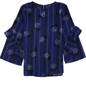 Alfani Womens Ruffled Sleeve Floral Pullover Blouse - 1 of 1