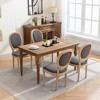 Modern Dining Chairs Set Of 2, Mid Century Upholstered Chairs With Breathable Backrest, Solid Wood Frame, For Living Room, Kitchen, Dining Room - 4 of 4