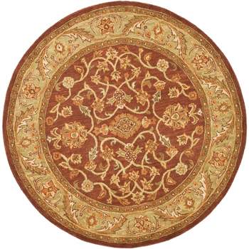 Total Performance Tlp721 Hand Hooked Rug - Rust/green - 6' Round - Safavieh  : Target