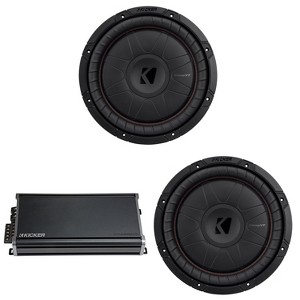 Kicker 12 Inch CVT Thin Woofer Includes Two 52CVT124 Package with 46CXA6605 Amplifier - 1 of 3