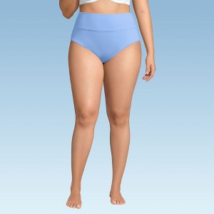 Lands' End Women's Chlorine Resistant Pinchless High Waisted Bikini Bottoms - 1 of 3