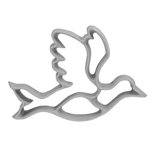 O'Creme Rosette-Iron Mold, Cast Aluminum Dove Shape - 1 of 3