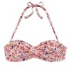 Women's Floral Pattern Bandeau Bikini Swimsuit Top Bra Sizing - LASCANA - 2 of 4