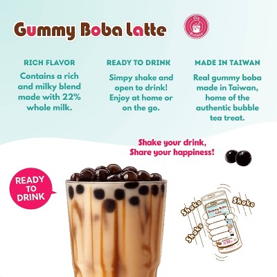 O's Bubble Gummy Boba Latte - Brown Sugar - 16 fl oz