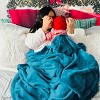 Cozy Comfort by Bedsure | Flannel Blanket Solid 260GSM Soft Fuzzy Plush Bed Blanket - 4 of 4