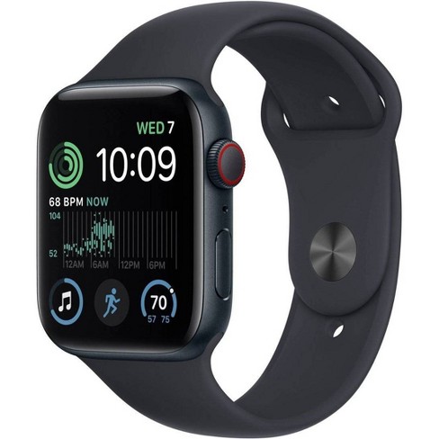 Apple Watch Se Gps 44mm Midnight Aluminum Case With Midnight Sport Band  (2022, 2nd Generation) - S/m : Target