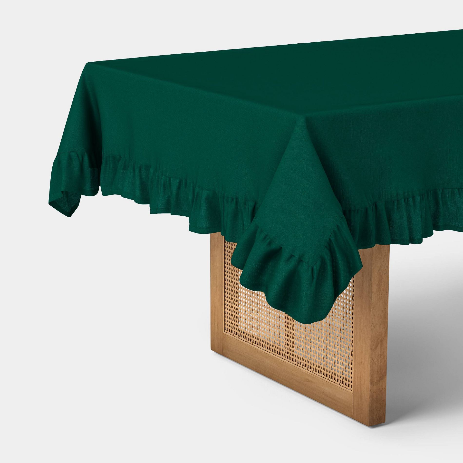 84"x60" Tablecloth Green Ruffle - Threshold™