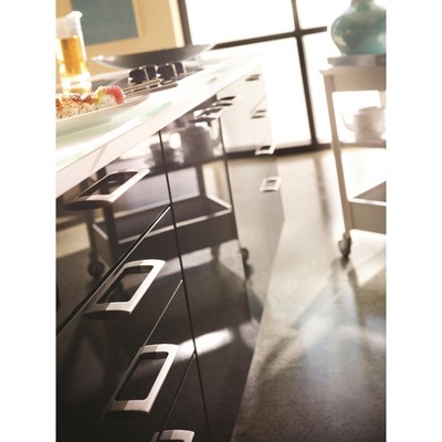 Satin Nickel Modern Rectangular Cabinet Drawer Pull