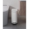 Acekool 2.6 Gallon Stainless Steel Bathroom Trash Can with Soft-Close Lid, Step-On Pedal, Inner Bucket & Rear Handle, White - 3 of 4