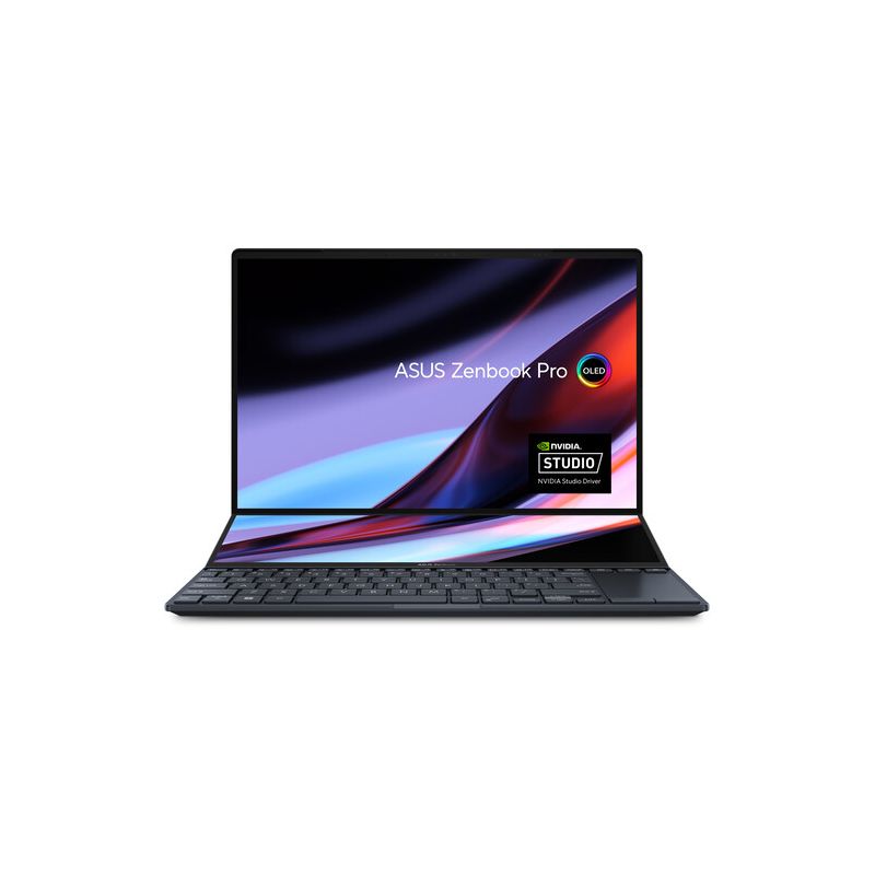 ASUS Zenbook Pro 14 Duo 14.5” 16:10 Touch Display, 120Hz, Intel i9-13900H, Geforce RTX 4060, 32GB RAM, 2TB SSD, Win 11 Home, Black, UX8402VV-PS96T, 1 of 5
