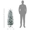 4.5' Artificial Flocked Christmas Trees, with Snow Frosted Branches, Auto Open, Steel Base - 3 of 4