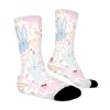 Cute Rabbit In Flower Women Printed Crew Socks Funny Funky Socks Soft Polyester Novelty Gifts for Artists Men - 3 of 4
