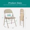 DOMETOUR Leather Padded Folding Chair Set, Sturdy Metal Foldable Chairs for Indoor Outdoor, Stackable Guest Chairs for Office Home Party - 3 of 4