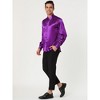 Lars Amadeus Men's Long Sleeves Button Down Prom Party Satin Dress Shirts - 4 of 4