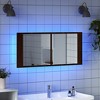 vidaXL LED Mirror Cabinet Brown oak Engineered wood 39.4 x 4.7 x 17.7 in - 4 of 4