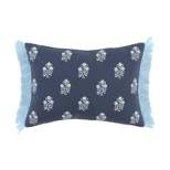 14"x20" Oversize Vintage Lumbar Throw Pillow Blue - Rizzy Home
