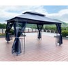 VYNXARIA 13x10 Outdoor Patio Gazebo Canopy Tent With Ventilated Double Roof And Mosquito net(Detachable Mesh Screen On All Sides),Gray - 3 of 4