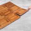 VINGLI Interlocking Deck Tiles, Anti-Slip Wood Tiles for All Weather, Outdoor Flooring for Patio, Poolside, 11.8”x11.8” - 2 of 4