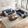 Coucheta 83" 3-Seater Sofa Collection - Faux Leather with Spring Cushion, Deep Seats & 2 Removable Back Cushions, Multiple Colors Available - 4 of 4