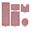 Edge Bath Rug 100% Premium Cotton Ultra-Soft Water Absorbent Tufted Solid Reversible 5 Piece Bathroom Rug Set for Machine Washable Bathmat - 2 of 2