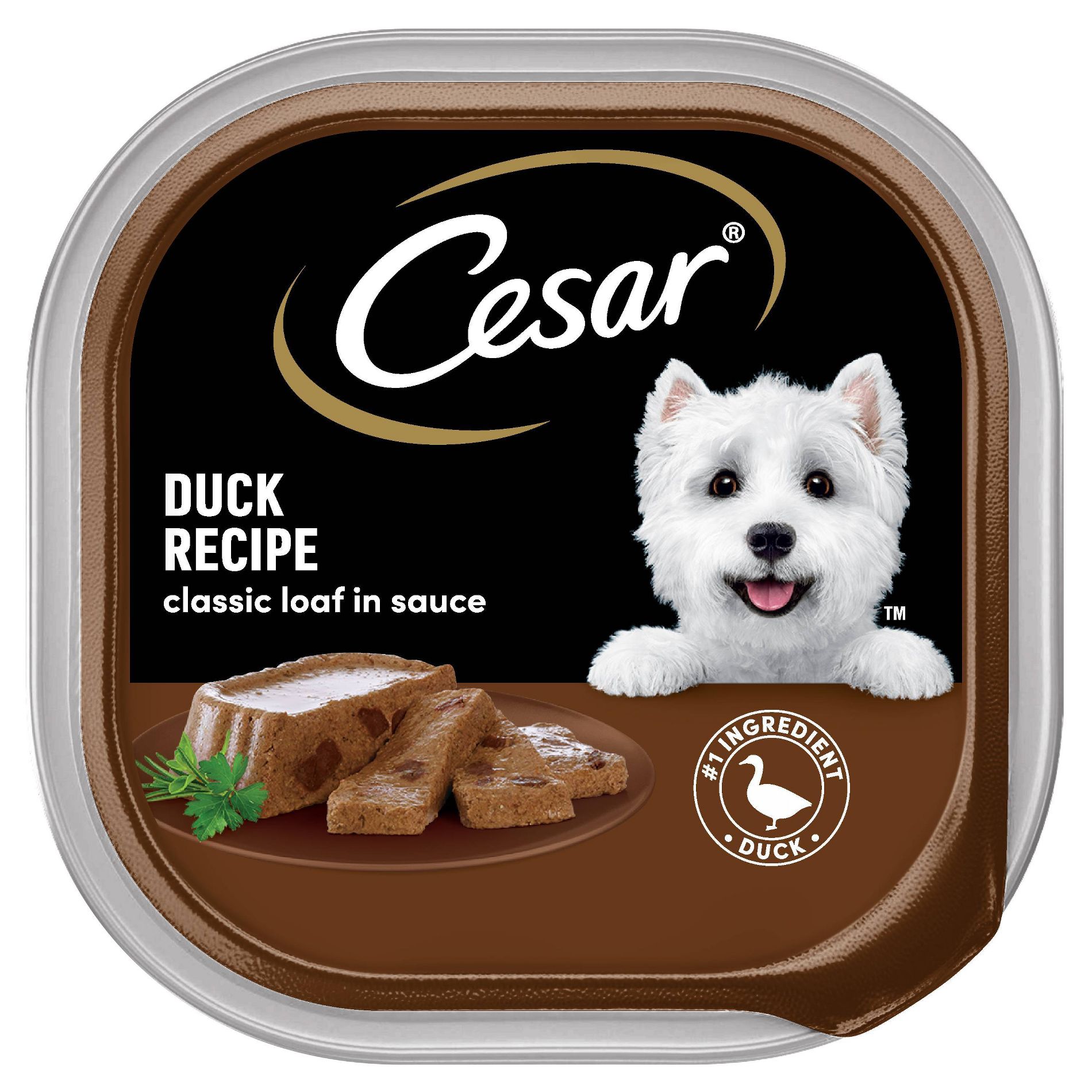 Cesar Loaf in Sauce Duck Recipe Adult Wet Dog Food - 3.5oz
