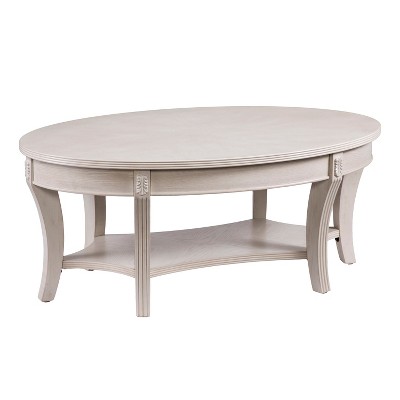 Lena Traditional Oval Cocktail Table Brown - Aiden Lane